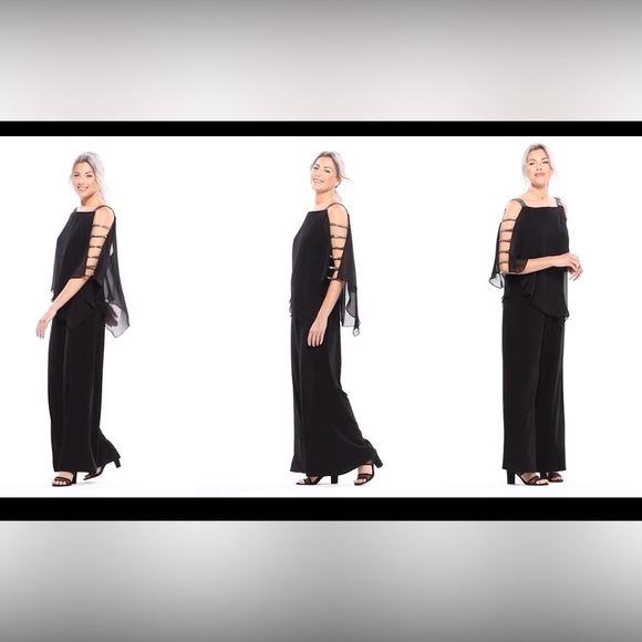 MSK Black Wide Leg Jumpsuit - Picture 2 of 9